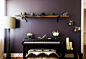 装修设计欣赏-现代简约 紫色系 客厅