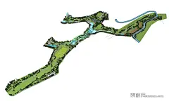 麓湖湿地公园景观SU模型下载_sketchup模型免费下载_素模网