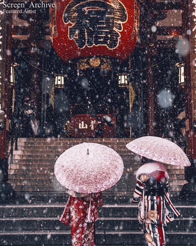 这雪把日本下成了动漫世界。 (部分pic...