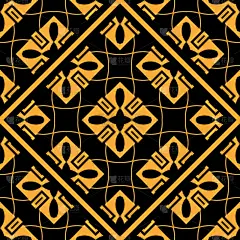 四方连续纹样,Art Deco风格,形状,几何形状,六边形,黄金,纺织品,式样,格子,华丽的