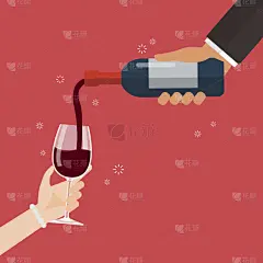 葡萄酒杯,酒瓶,饮料,含酒精饮料,家庭,华贵,浪漫,传统节日,倒,爱
