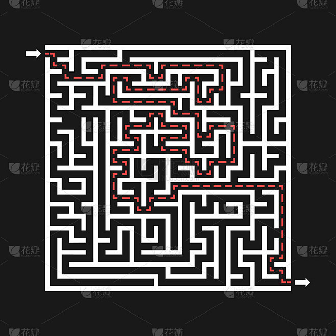 Labyrinth shape design element.