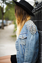 stud denim jacket