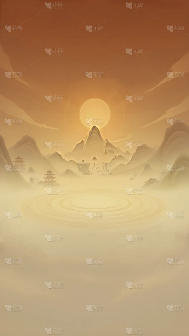 背景系列中国风场景游戏背景素材-花瓣网