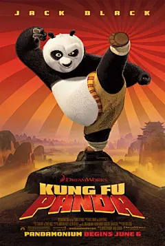 kung fu panda 创意动画电影海报设计