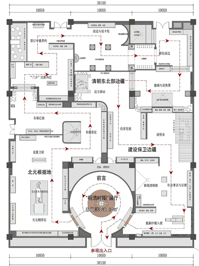 ⚫800m²历史文化展厅设计方案 - 小红书-花瓣网