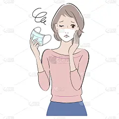 一位戴着口罩的妇女对晒伤感到困惑