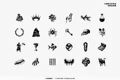 48款潮流复古暗黑美学低保真马赛克像素风游戏插画ai矢量设计素材