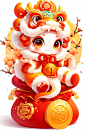 AI数字艺术国潮蛇年新年插画-众图网
