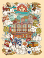 昆明冠生园100周年系列插画-古田路9号-品牌创意/版权保护平台
