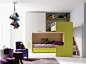 Loft teenage bedroom with bunk beds 407 B | Bedroom set - Doimo CityLine