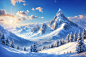 冰山高原雪山风景摄影图