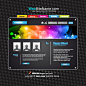 一款彩色系网页界面元素设计素材
