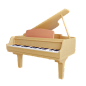 Piano  3D Illustration