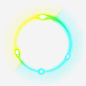 蓝绿黄渐变光圈光环高清素材 光圈 光环 发光 彩色 渐变 免抠png 设计图片 免费下载