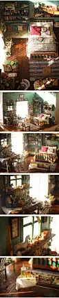 【完售展示】全手工原创设计BJD1/6 六分娃屋/背景/布景/家具/道-淘宝网