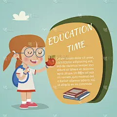 彩色矢量教育海报