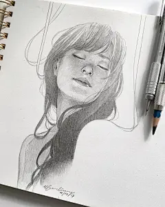 Elfandiary大神水彩素描人物插画临摹素材人像插画教程视频T66-淘宝网