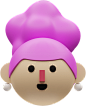 Woman's head 1-pink