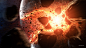 asteroids devastation digital art explosions outer space wallpaper (#2313966) / Wallbase.cc