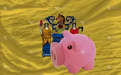 存钱罐和新泽西国旗