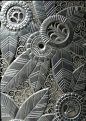 Art deco metal floral pattern