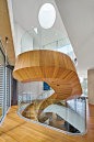 8 Simply Amazing Spiral Staircases : These spiral staircases, ranging from sculptural to serpentine, redefine our notion of vertical movement. For more inspiration, check out our dramatic staircases board on P...
