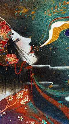 “”
右创造生灵，左孕育罪恶。
ps：阿西吧好久没画这么晚了，差不多九点半摸完，一边耍一边涂再也不干了，然后图太大了，导出崩了几次气死人，中途sai还把我电脑卡动不了#插画##板绘##每日一画# ​​​​