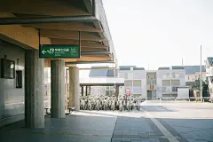 常陆太田站前(入口)的照片素材