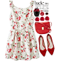 A fashion look from February 2015 featuring floral chiffon dress, bow flats and bracelet bangle. Browse and shop related looks.