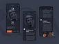 Ancient Rome-History App Dark阅读过的博物馆设计用户inteface ui dark mode dark app