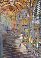 John Salminen.难忘的城市水彩画