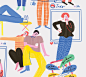 Millennials : I illustrated a group of millennials for an article titled "The Ego Generation" on Sophia, a women's magazine based in Buenos Aires, Argentina. 