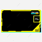 This may contain: a yellow and black business card with the words your name on it