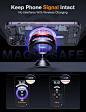 Amazon.com: TORRAS MagSafe 车载支架 [小巧强大] 磁性手机支架适用于汽车仪表板精密对齐 iPhone 车载支架[20 个强力磁铁] 适用于 iPhone 14/13/12 Pro Max Plus 的车载手机支架 : 手机和配件