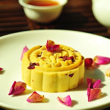 简品100 香楠茶食月饼 玫瑰花口味 盒...