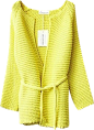 黄色系带宽松款针织衫（多色）-最搭配