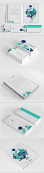 Abstract Modern Stationery Pack by Abra Design, via Behance@北坤人素材