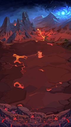 sega_scarlet采集到火山熔岩场景