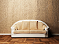 室内设计场景与创意的背景上好的棕色沙发