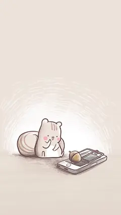 可爱动漫松鼠高清手机桌面壁纸