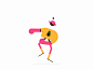 Avocado Dance + AE project cheerful celebration happy bounce balance smile swing character jump hat dance avocado