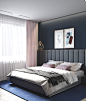 light-pink-dark-grey-and-gold-bedroom.jpg (1200×1412)