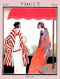 Illustration Art Print featuring the photograph Vogue Cover Featuring Two Women Under A Patio by Helen Dryden