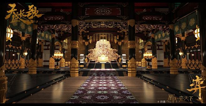 中国风武侠仙侠室内场景CG原画 影视气氛概念图 游戏美术素材-概念场景-微元素 - Element3ds.com!