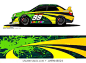 Rally car wrap vector designs. abstract livery for vehicle vinyl branding