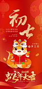 蛇年新年年俗海报