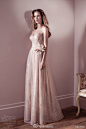 Lihi Hod 春夏婚纱，极致的优雅廓型，浪漫的及地长头纱，增添神秘美感