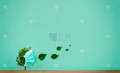 概念树戴上口罩保护环境