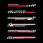 Sport racing stripes car stickers. modification body speed and drift vinyl decal isolated set templates vector